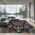 Vibrant Phoenix Paisley Geometric Rug