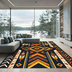 Geometric Sunset Feather Southwestern Area Rug