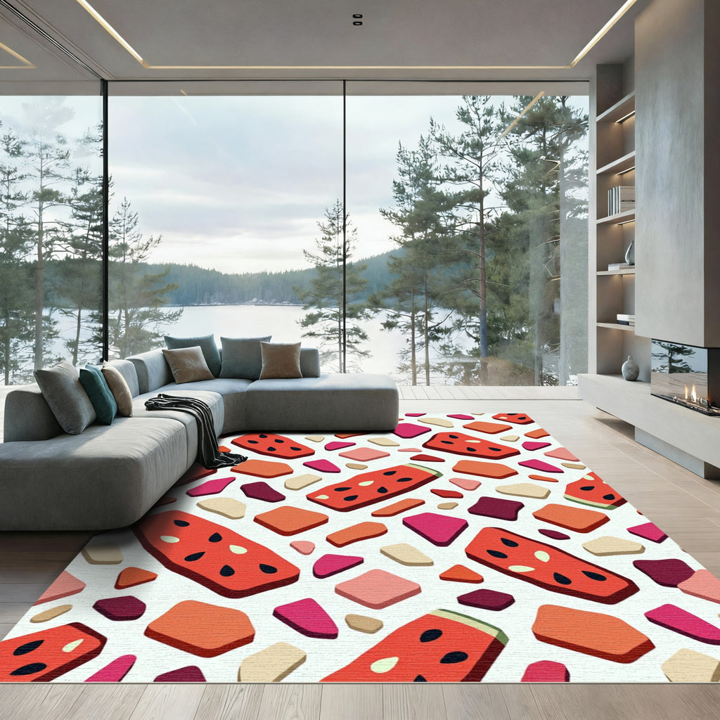 Juicy Watermelon Summer Slice Medley Rug