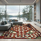 Terracotta Ancient Tiled Courtyard Rug