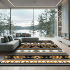 Bold gold arrow diamond stripe Rug
