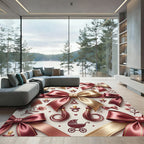 Graceful Rose Gold Bow Baby Keepsake Rug