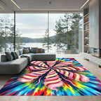 Whimsical Pink Strawberry Swirl Lollipop Rug