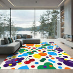 Playful Colorful Fruit Salad Pop Art Rug