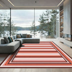 Warm Terracotta Gradient Stripe Rug