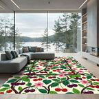 Blossoming Cherry Vine Trellis Cream Rug