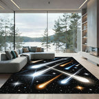Cosmic Shooting Stars Night Sky Rug