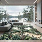 Sage Arbor Vine Botanical Illustration Rug