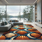 Amber Scallops Crescent Moon Ocean Rug