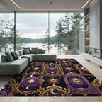 Celestial Gold Eye Mystic Night Rug
