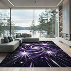 Cosmic Radiant Swirl Galaxy Rug