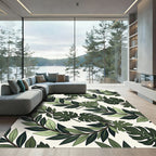 Emerald Green Leafy Vine Garland Rug