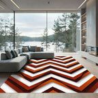 Terracotta Chevron Layers Rug