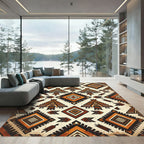 Earthy Geometric Tribal Staircase Rug
