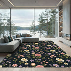 Vintage Floral Garden With Roses Rug