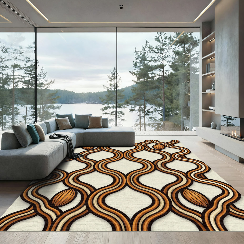 Vintage Earthy Tone Woven Oval Rug