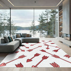 Red Cupid Arrows Scatter Rug