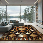 Golden Pyramid Collection Geometric Rug