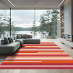 Warm Tones Horizontal Stripe Rug