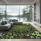 Botanical Leaf Mandala Ivy Vine Rug
