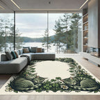 Sleeping Tabby Cat Clover Meadow Rug