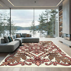 Ornate Rose Gold Laurel Border Rug