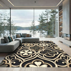 Antique Gold Clover Lattice Rug