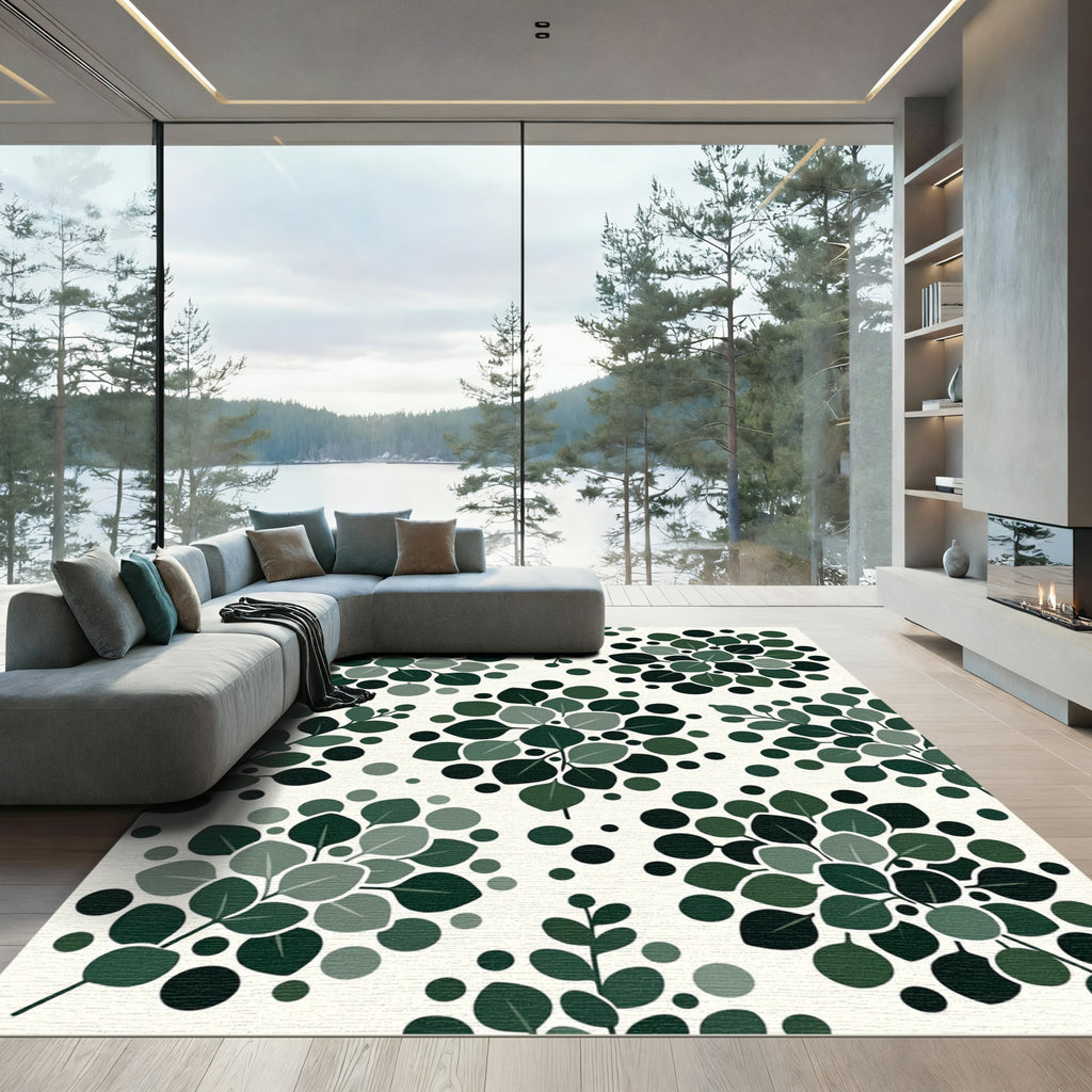 Verdant Leaf Cluster Arrangement Rug