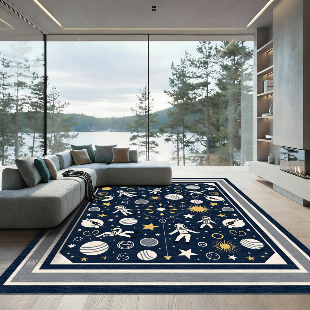 Cosmic Astronauts Starry Night Display Rug