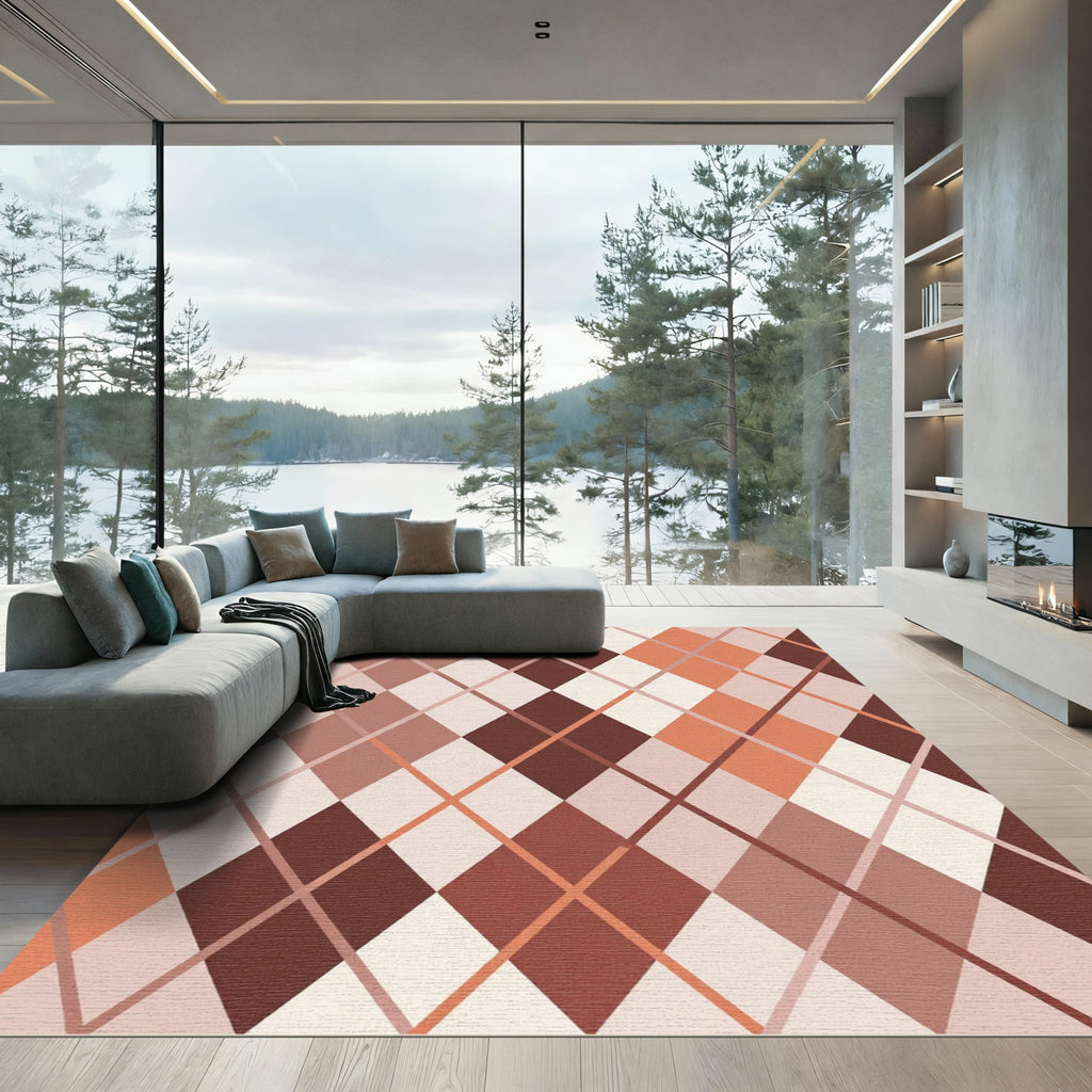 Earthy Tones Diamond Interlock Rug
