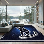 Cosmic Celestial Feline Starry Night Rug