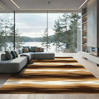 Earthy Tones Abstract Striped Rug