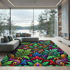 Vibrant Floral Paisley Ornate Tapestry Rug