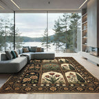 Antique Floral Arch Garden Collection Rug