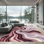 Rich Burgundy Amethyst Swirl Rug