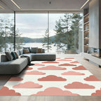 Dusty Rose Minimalist Cloudscape Area Rug
