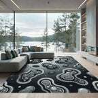 Grayscale Biological Amorphous Forms Rug