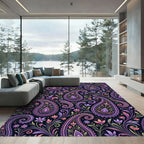 Vibrant Paisley Floral Garden Rug