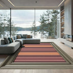 Warm Tones Horizontal Banded Rug