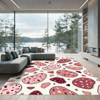 Blush Pink Terrazzo Abstract Speckled Art Rug