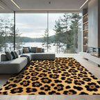 Golden Black Spotted Sunburst Rug