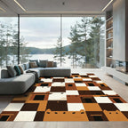 Earthy Adobe Block Architecture Rug