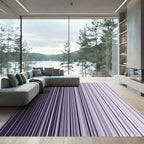 Ombre Purple Vertical Stripe Rug