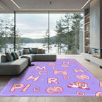 Pastel Alphabet Crown Carnival Rug