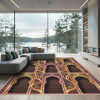 Gold Filigree Arch Lattice Wallscape Rug
