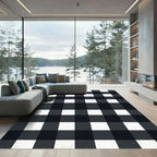 Monochromatic Buffalo Check Squares Rug