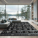 Silver Ram Eye Tribal Stripe Rug