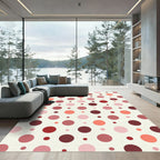 Crimson Pink Dot Collection Rug
