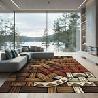 Aztec Woven Serpent Earth Tone Earthscape Rug