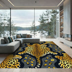 Exotic Golden Leopard Skin Rug
